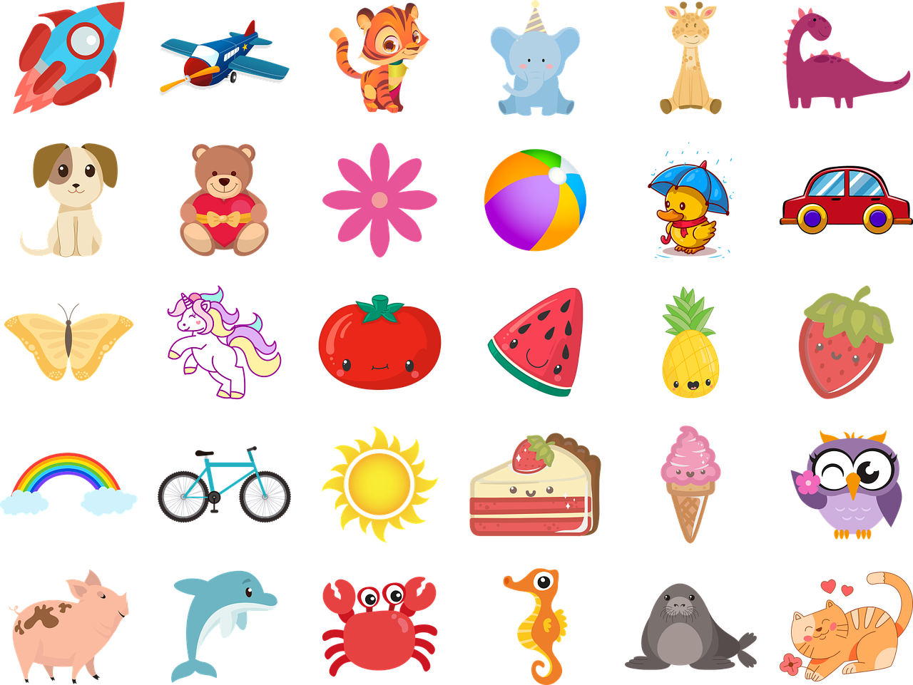Animal Fruit Bundle Png Design Art