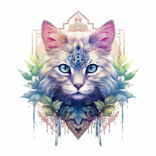 CAT Watercolor T shirt Png Svg